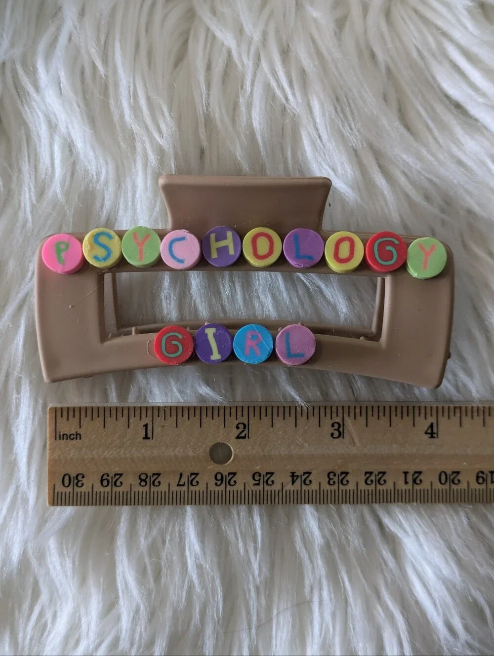 Psychology Girl Hair Clip Claw Style Handcrafted | NWT